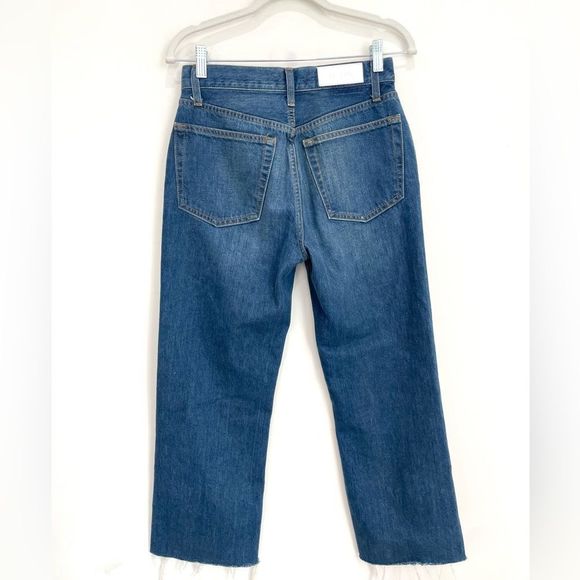 RE/DONE 90s High Rise Loose Jeans Destroyed Broken Blue - Picture 12 of 12